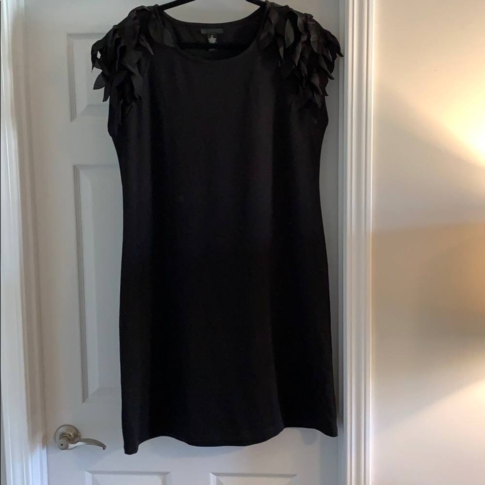 Black Cap-Sleeve Dress